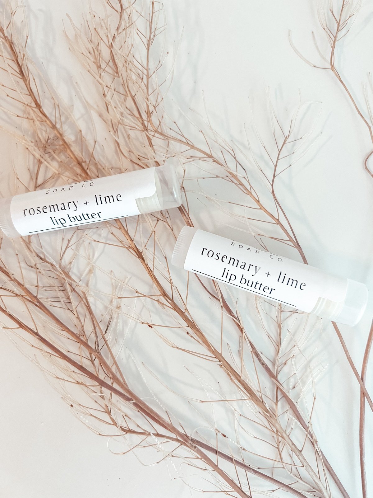 rosemary and lime lip butter