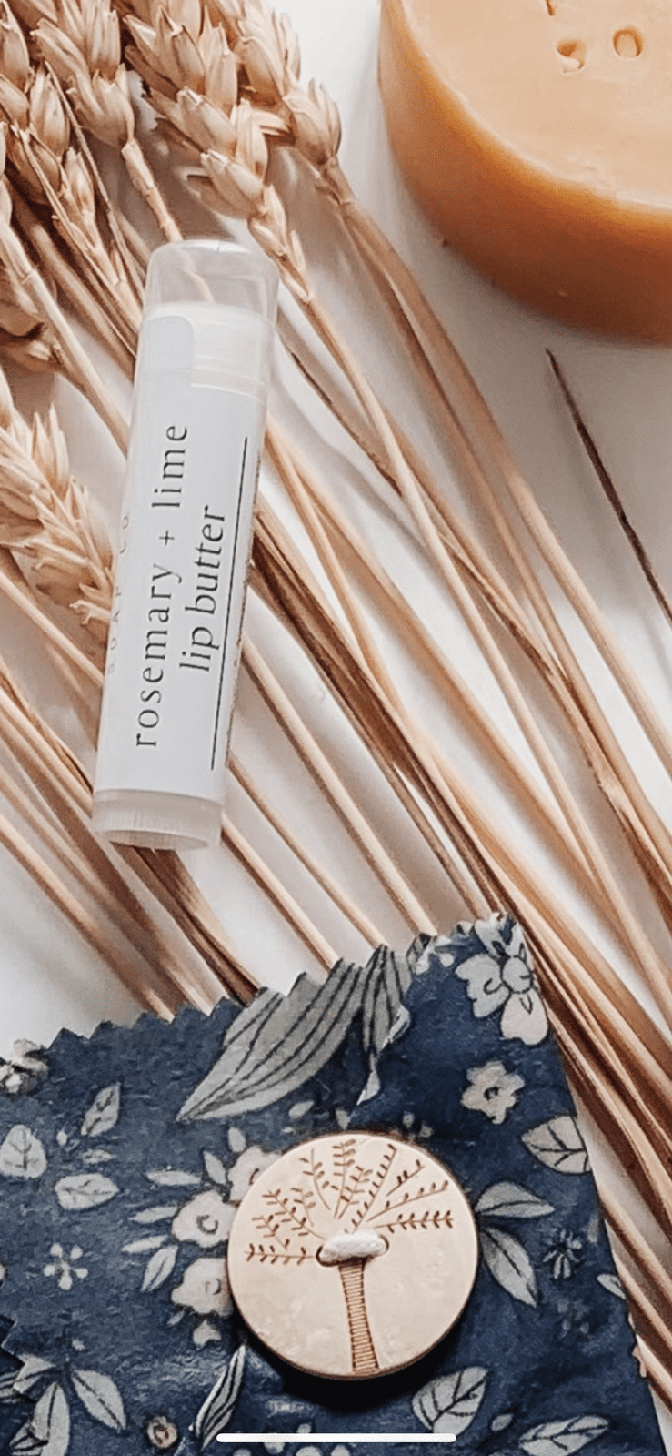 rosemary and lime lip buter