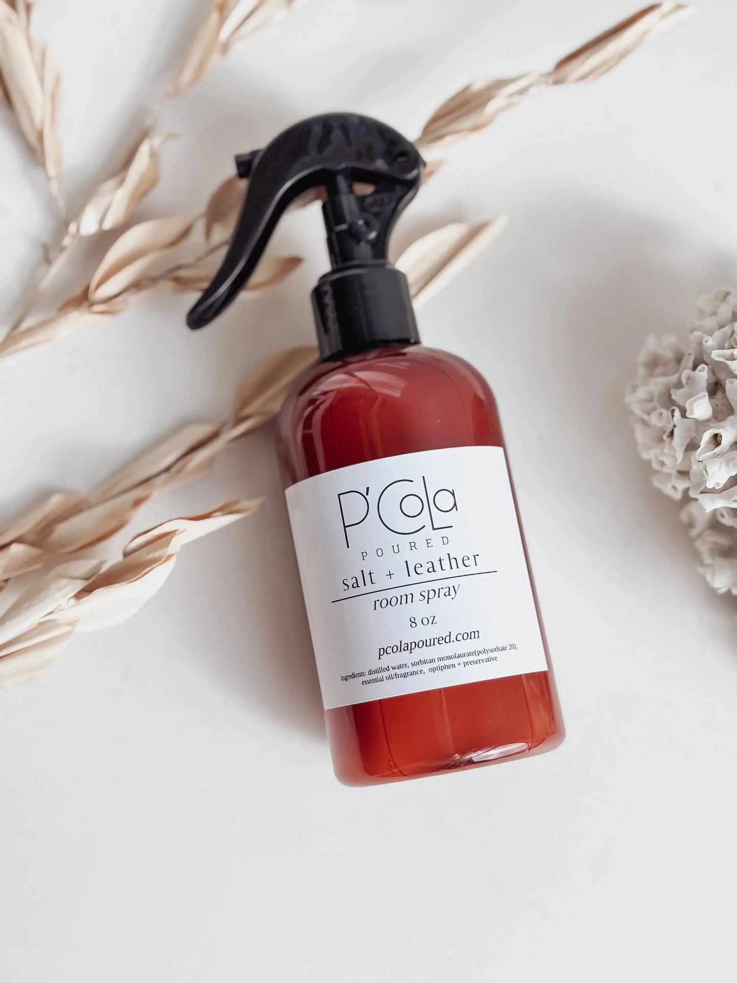 Salt + Leather Room Spray - P'cola Poured